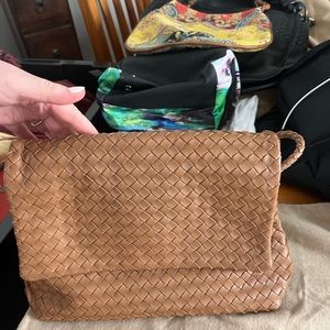 Authentic Bottega Venteta brown leather Intrecciato.